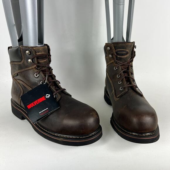 Wolverine W10080 Brek-M Work Boots Men's 10 Brown DuraShocks Slip Resistant - Picture 1 of 11